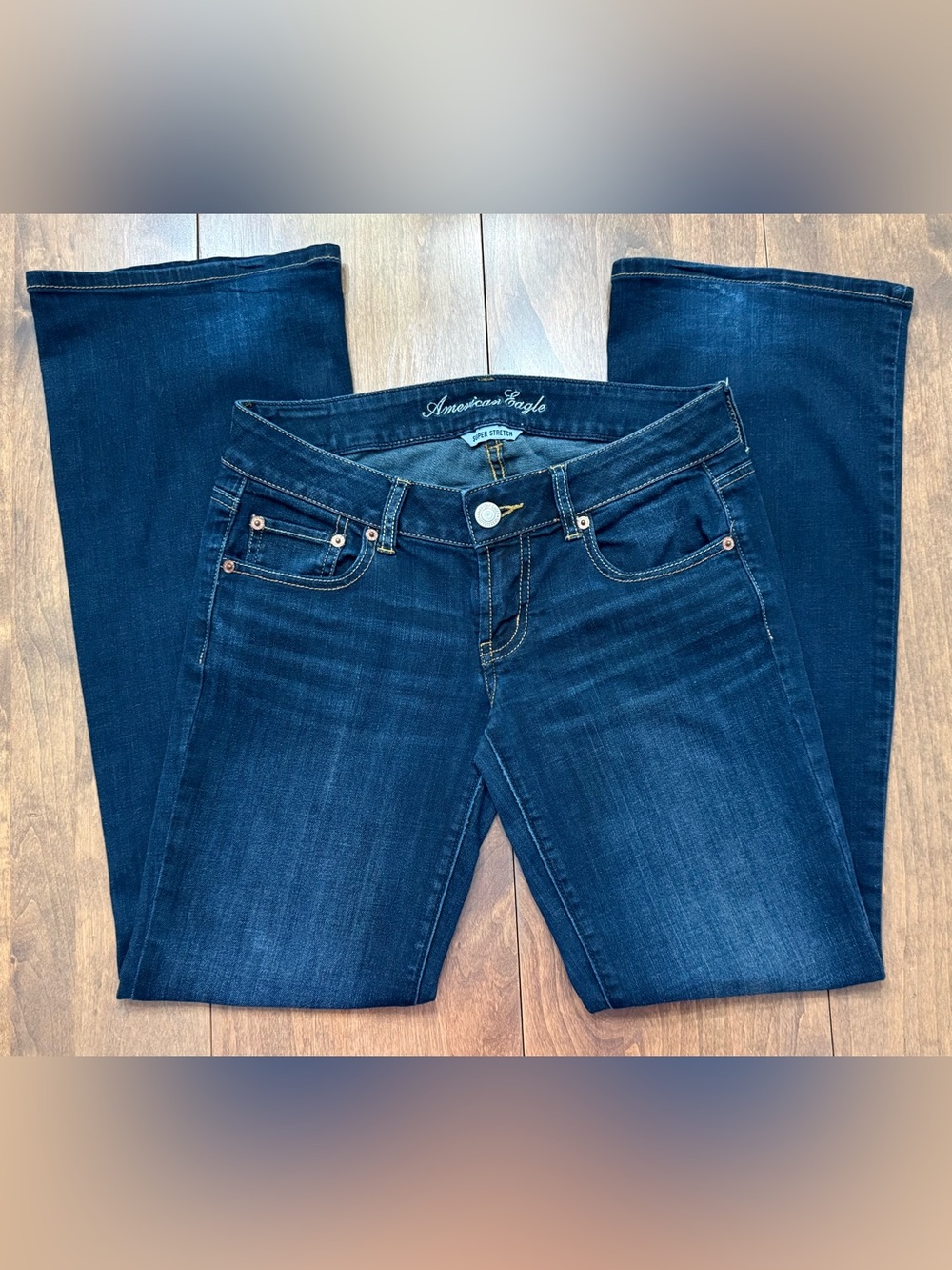 American Eagle Outfitters “Favorite Boyfriend” Dark Blue Wide Leg Jeans